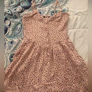 HandM Pink Black Heart Printed Dress